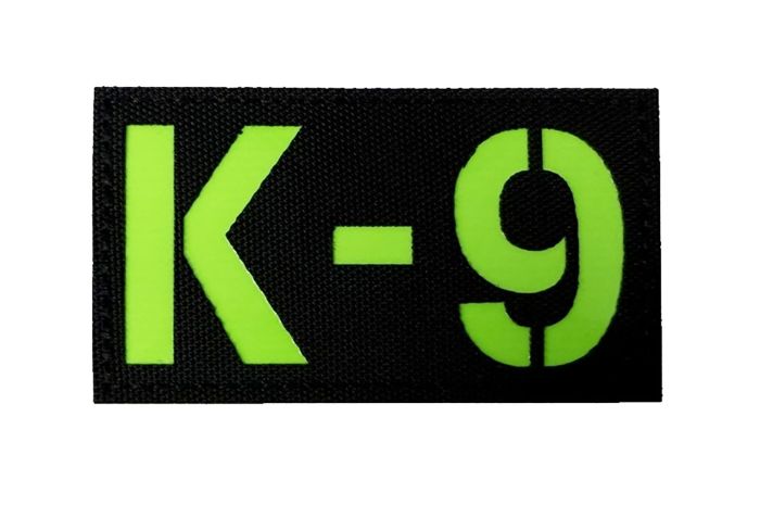 K9 Patch – Laser Cut Velcro ID for Working Dog's or Handlers (Green Background) 9cm x 5cm