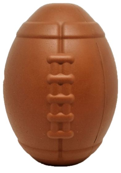 MKB Football Dog Toy - Durable Chew Toy & Treat Dispenser - Large - Brown