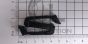 Black DURAFLEX Siamese SLIK CLIP 1" / 25mm scale open