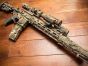 Gearskin Adhesive Camouflage Fabric on rifle 2