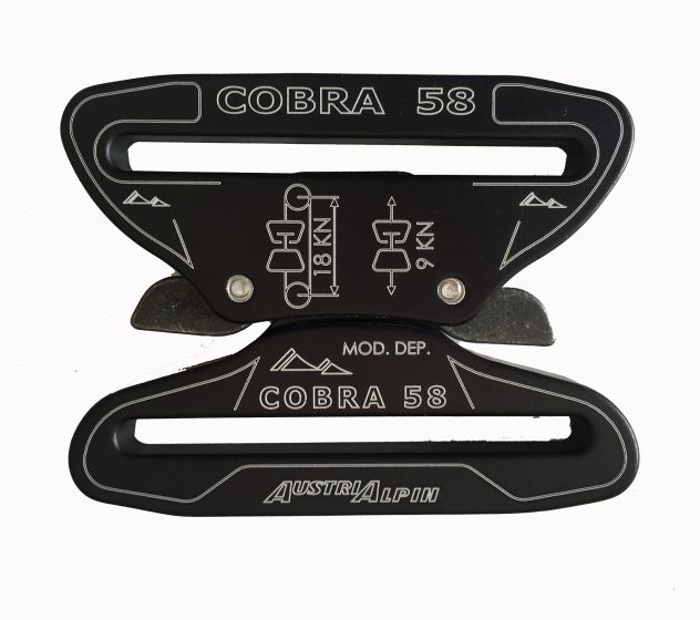 AustriAlpin Cobra 58mm Black Buckle XL Black Ears Male + Female Fixed FC58MFF-XB
