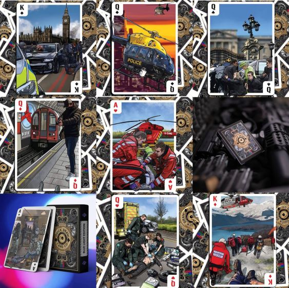 Quick Draw Card Company Blue Light Edition Emergency Services Playing Cards (100% UK Manufactured)