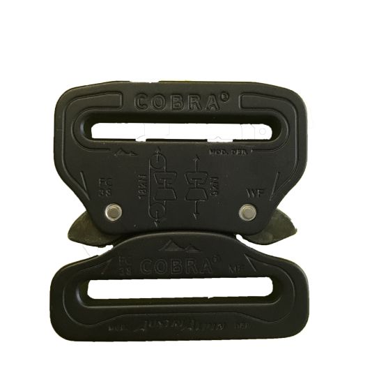 AustriAlpin 38mm Matt Black Cobra Buckle With Black Clips FC38MFF-B