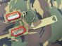 UKOM Luggage Tags with stupid allergy patch