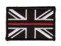 Thin RED Line Fire Service Union Jack Velcro backed Badge
