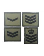 Velcro Olive Green Rank Patch ( Commando Style / Airborne Style ) All ranks - 5cm x 7cm
