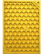 SodaPup Lick Mat - Enrichment EMAT with Honeycomb Design - Small - Yellow