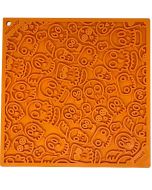 SodaPup Lick Mat - Enrichment EMAT with Zombie Design - Orange - Large