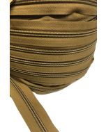 YKK No5 Chain Coil Zipper Coyote Brown roll