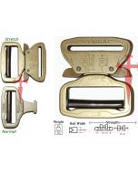 AustriAlpin Cobra Stretch 45mm ( 1.75" ) Buckle XL Clips Desert Tan