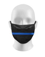 Thin Blue Line Police Face Mask (Knitted Fabric,Reusable, Washable)