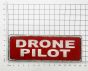 Drone Pilot Encapsulated Badge SMALL Red Badge Hook Backed
