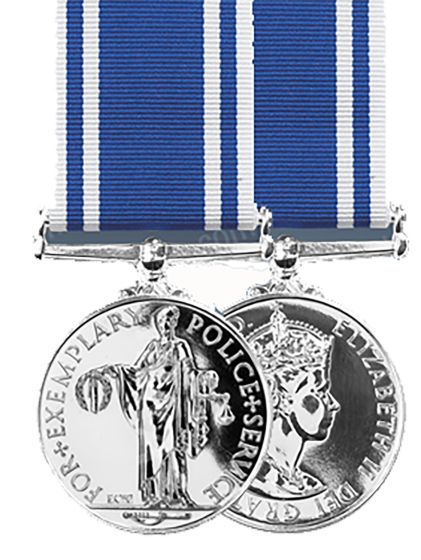 Official LS&GCM Police Long Service & Good Conduct Miniature Medal + Ribbon