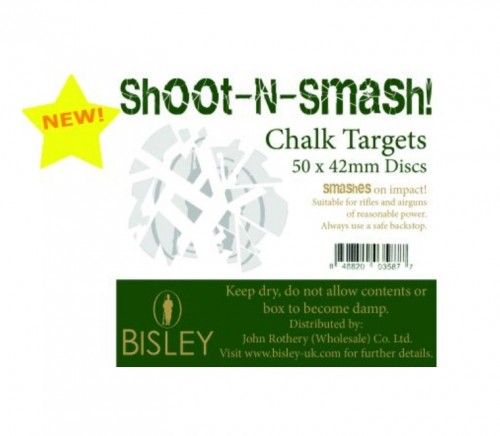 Chalk Targets Shoot-N-Smash 42mm Box of 50 by Bisley
