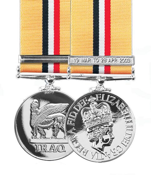 Official OP Telic IRAQ Miniature Medal + Ribbon and Clasp