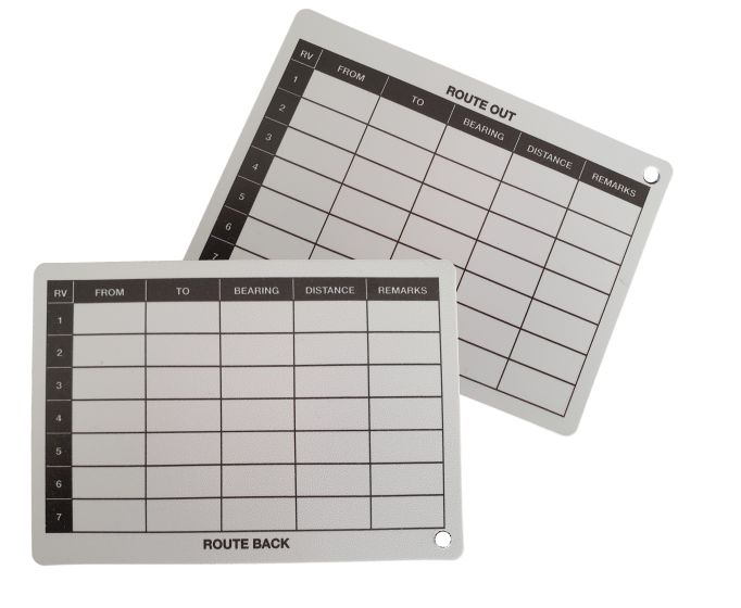A6 - Printed ROUTE CARD Plastic Battle Slate Card (Double Sided)
