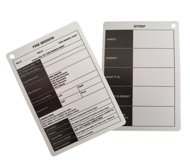 A6 - Printed Section Ammo / Casualty State Plastic Battle Slate Card (Double Sided)