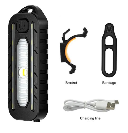  Police LED Red Blue Shoulder Light with Clip and USB Charging Lead