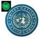 United Nations Laser-Cut Badge – Photoluminescent, Velcro Backed (8cm) - TRF