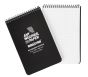 96x148mm Top Spiral 50 Page Modestone Waterproof Notepad (6"x4") Black