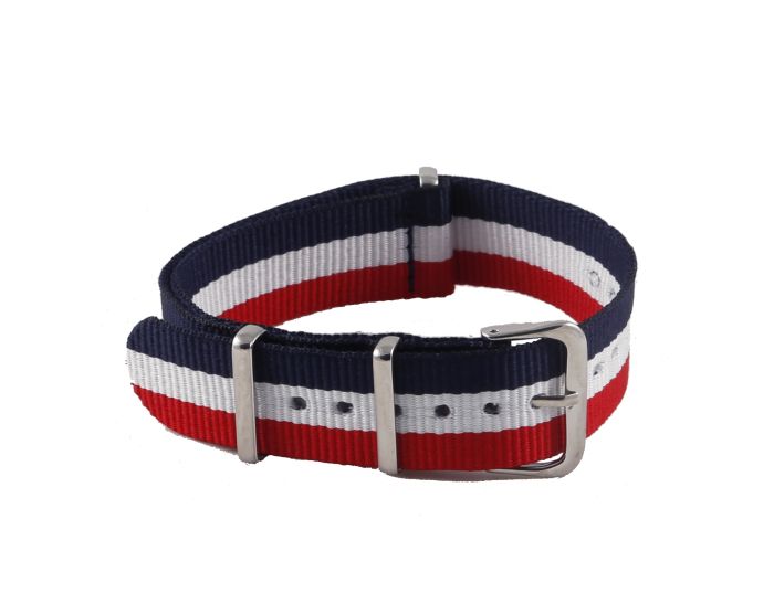 French Flag NATO G10 Nylon Military Watch Strap