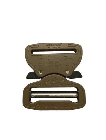 AustriAlpin 45mm / 1.75" Cobra Buckle - Coyote Brown - FY45CVF-XB - Female Fixed - Male Adjustable