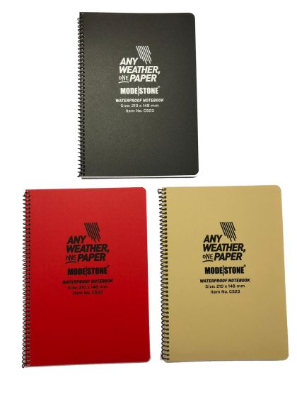 A5 Side Spiral 30 Page Modestone Waterproof Notepad  group