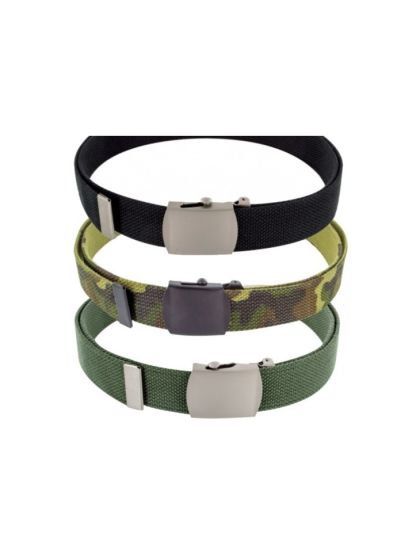 US-Military-Heavy-Duty-Canvas-Webbing-Belt-Olive-Green