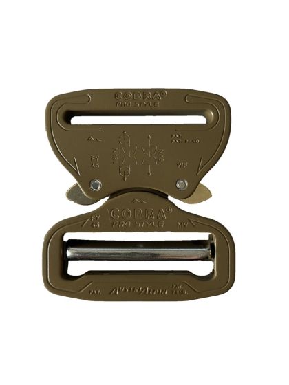 AustriAlpin 45mm 1.75" Coyote Brown Cobra Buckle - Male Adjustable Female Fixed FY45CVF