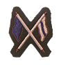 crossed flags radio operators khaki badge