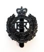 Black Royal Engineers Cap / Beret Badge (Issue Badges Coated Black)