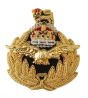 RAF Air Rank Cap Badge - Kings Crown - Wire Embroided