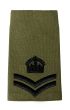 Black on Olive Green Rank Slide Epaulette - Kings Crown C3R Lance Corporal of The Horse