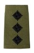 Black on Olive Green Rank Slide Epaulette - Kings Crown C3R Captain