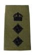 Black on Olive Green Rank Slide Epaulette - Kings Crown C3R Colonel