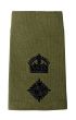Black on Olive Green Rank Slide Epaulette - Kings Crown C3R LT Colonel