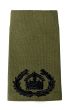Black on Olive Green Rank Slide Epaulette - Kings Crown C3R WO2 RQMS