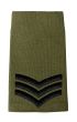 Black on Olive Green Rank Slide Epaulette - Kings Crown C3R Sergeant
