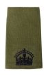 Black on Olive Green Rank Slide Epaulette - Kings Crown C3R WO2 Sergeant Major