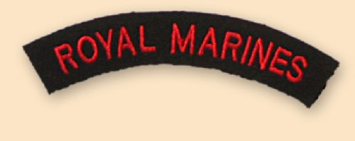 Royal Marines re-enactors shoulder titles (pair)