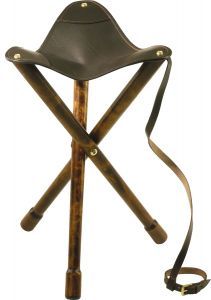 Tripod Leather Stool by David Nickerson