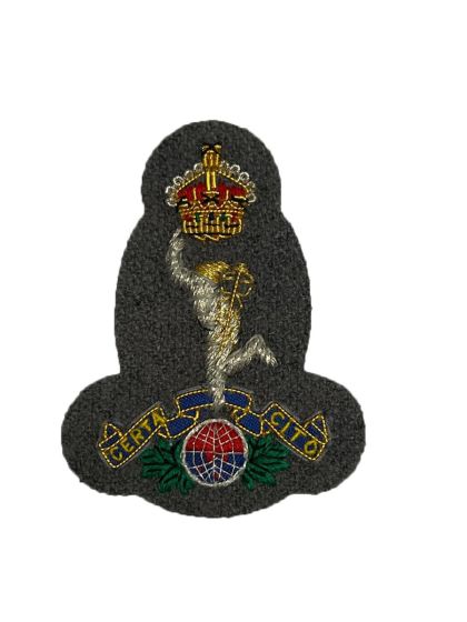 Royal Signals Ranger Regiment Wire Embroided Cap / Beret Badge (Kings Crown)