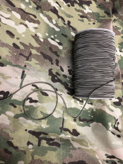 3mm Khaki Shock Cord Bungee Cord Elastic on multicam