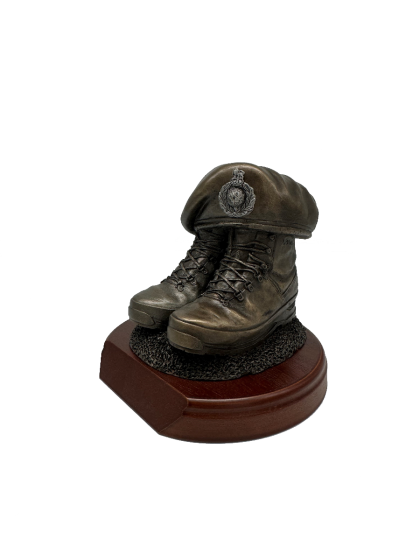 Royal Marine Boots and Beret Statue