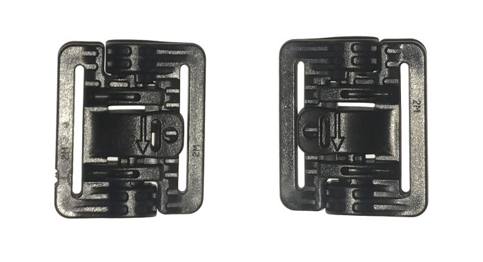 Pair of Black ROC 40 - Rapid Open Connector closed