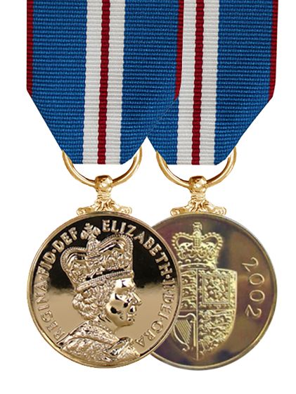 Official Queens Golden Jubilee Full Size Medal and Ribbon