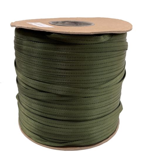 12.5mm - 1/2" Olive Green Tubular Webbing Roll