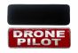 Drone Pilot Encapsulated Badge SMALL Red Badge Hook Backed