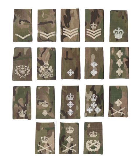 Multicam / MTP Rank Slide Epaulette - Ivory Thread  (All Ranks)