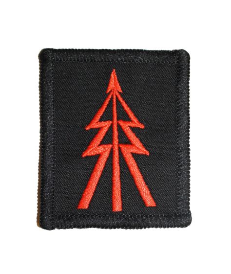 Red on Black Recce Tree Badge - Reconnaissance Corp Platoon Troop TRF